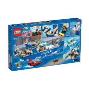 Brickly - 60277 Lego City Police Patrol Boat - Box Back