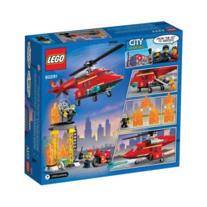 Brickly - 60281 Lego City Fire Rescue Helicopter - Box Back