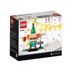 Brickly - 40348 Lego BrickHeadz Birthday Clown - Box Back
