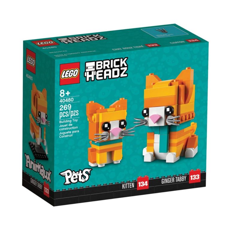 Brickly - 40480 Lego BrickHeadz Ginger Tabby - Box Front