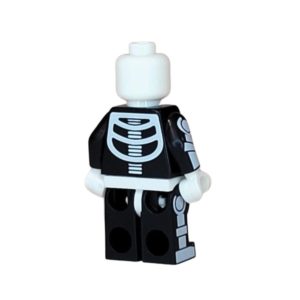 Brickly - HOL237 Lego Build a Minifigure - Skeleton Guy - White Head - Back