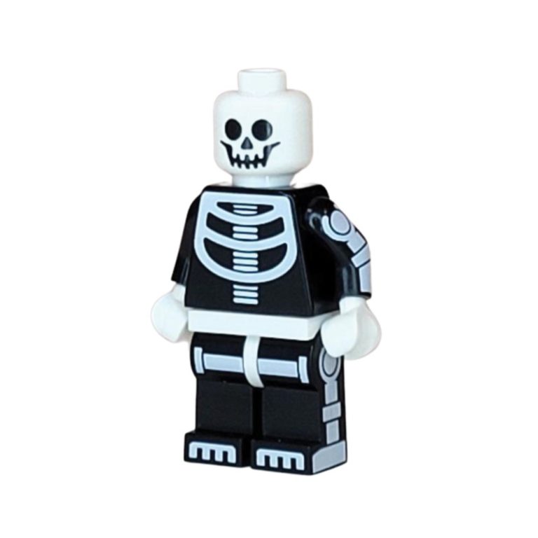 Brickly - HOL237 Lego Build a Minifigure - Skeleton Guy - White Head - Front