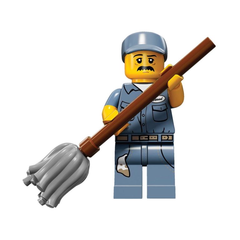 Brickly - 71011-9 Lego Series 15 Minifigures - Janitor