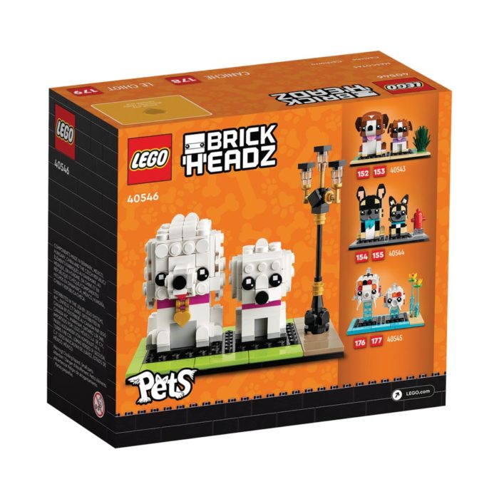 Brickly - 40546 Lego Brickheadz - Pets - Poodle - Box Back