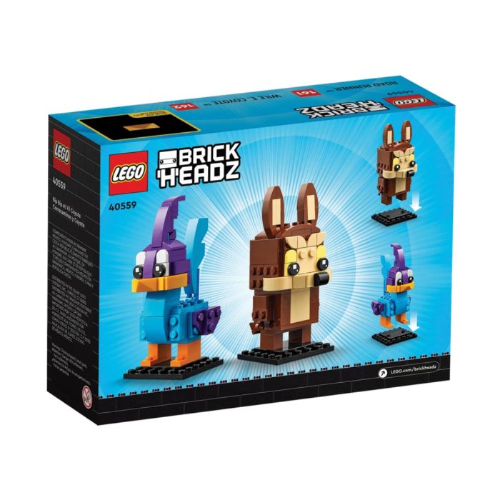 Brickly - 40559 Lego Brickheadz - Looney Tunes - Road Runner & Wile E. Coyote - Box Back