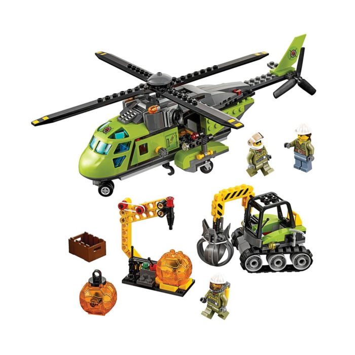 Brickly - 60123 Lego City - Volcano Supply Helicopter