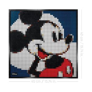 Brickly - 31202 Lego Art - Disney's Mickey Mouse - Box - Dimensions and Mickey Mouse Assembled