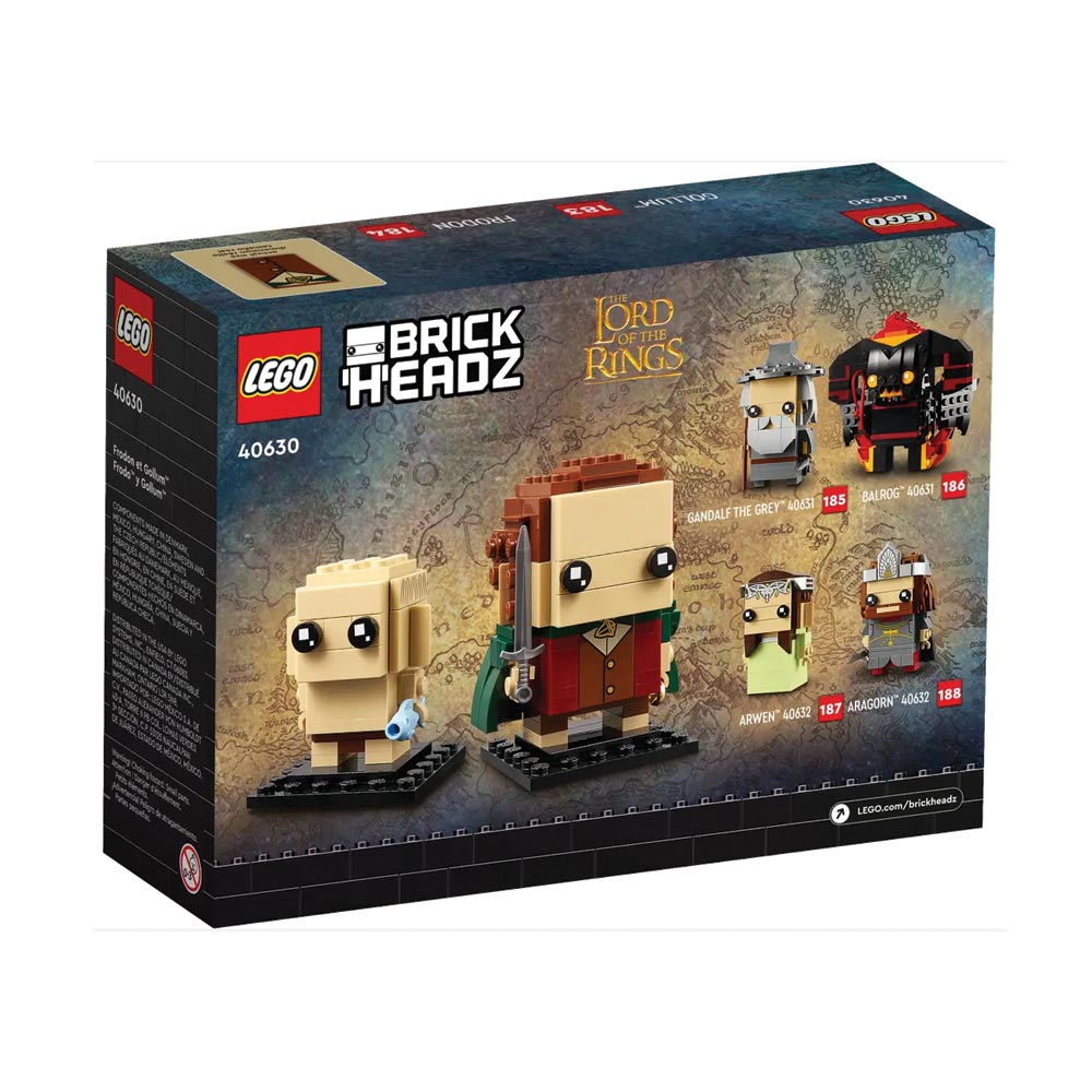 Brickly - 40630 LEGO Brickheadz - Lord of the Rings™ - Frodo™ & Gollum™ - Box Back