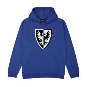 Brickly - LEGO - Classic Castle Faction Shields - Blue Hoodie - Black Falcons