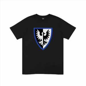 Brickly - LEGO - Classic Castle Faction Shields - Black T-Shirt - Black Falcons