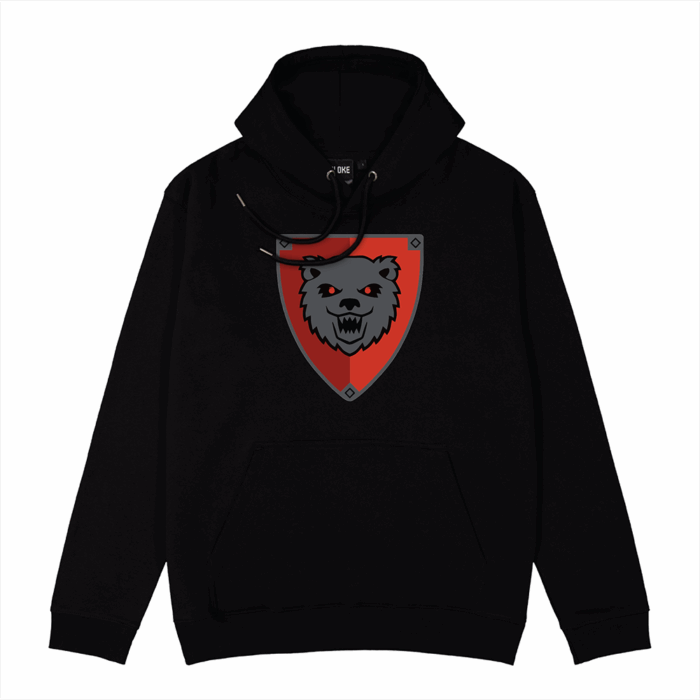 Brickly - LEGO - Classic Castle Faction Shields - Black Hoodie - Bear Knights