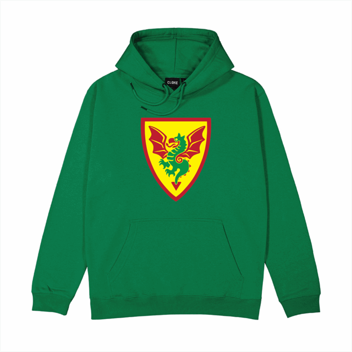 Brickly - LEGO - Classic Castle Faction Shields - Green Hoodie - Dragon Knights