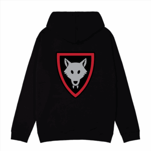 Brickly - LEGO - Classic Castle Faction Shields - Black Hoodie - Wolfpack - Back