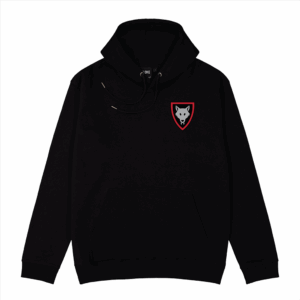 Brickly - LEGO - Classic Castle Faction Shields - Black Hoodie - Wolfpack - Front