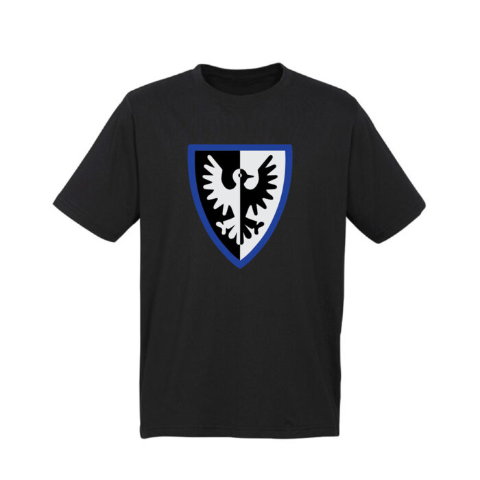 Brickly - LEGO - Classic Castle Faction Shields - Black T-Shirt - Black Falcons