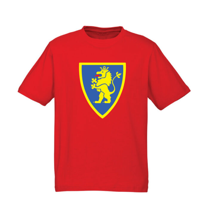 Brickly - LEGO - Classic Castle Faction Shields - Red T-Shirt - Lion Knights