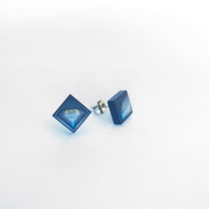 Brickly - Jewellery - Round Lego Tile Stud Earrings - 3D Diamond