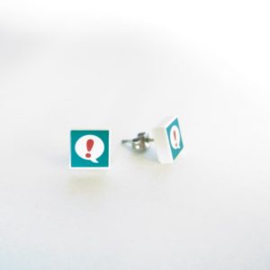 Brickly - Jewellery - Square Printed Lego Tile Stud Earrings - Shout